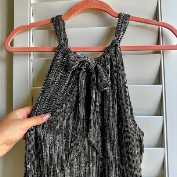 Trina Turk 'Rosemary' Metallic Halter Top in Gold and Black size Small - Picture 7 of 10